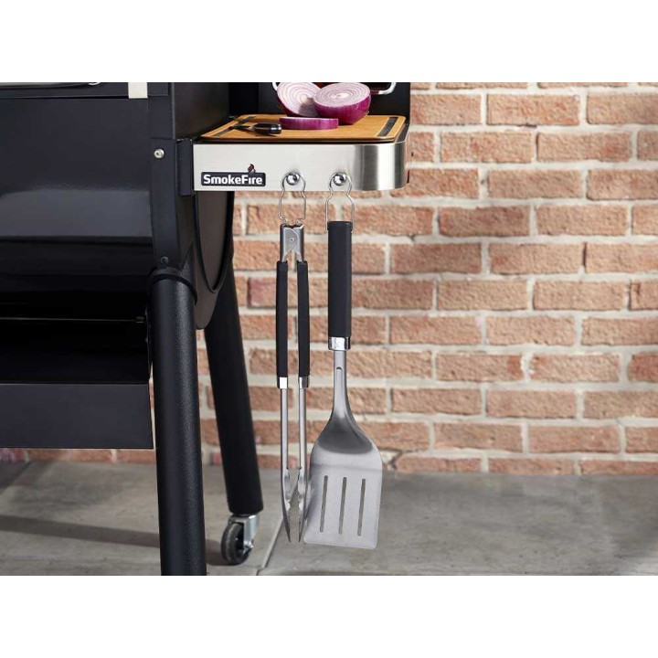 Weber 6763 Precision -grillivälinesarja, pihdit ja lasta, ruostumaton teräs