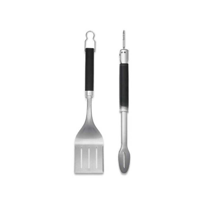Weber 6763 Precision -grillivälinesarja, pihdit ja lasta, ruostumaton teräs