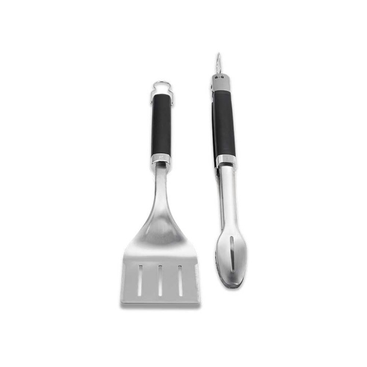 Weber 6763 Precision -grillivälinesarja, pihdit ja lasta, ruostumaton teräs