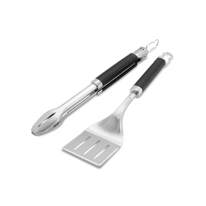 Weber 6763 Precision -grillivälinesarja, pihdit ja lasta, ruostumaton teräs