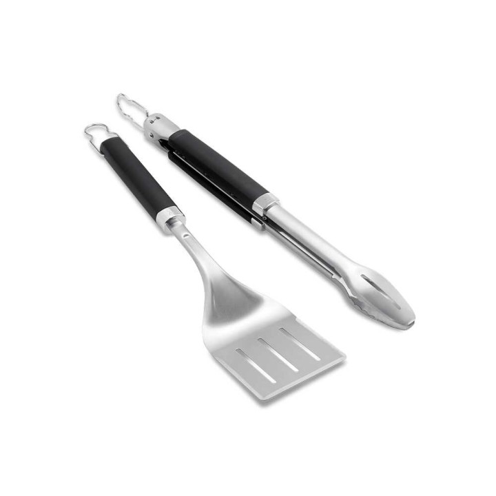 Weber 6763 Precision -grillivälinesarja, pihdit ja lasta, ruostumaton teräs