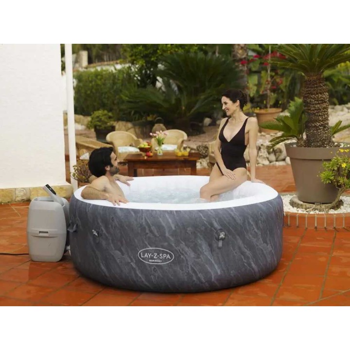 Bestway Lay-Z-Spa Boracay AirJet 60175 -kylpyallas, 180 × 180 × 66 cm, 120 AirJet-suutinta