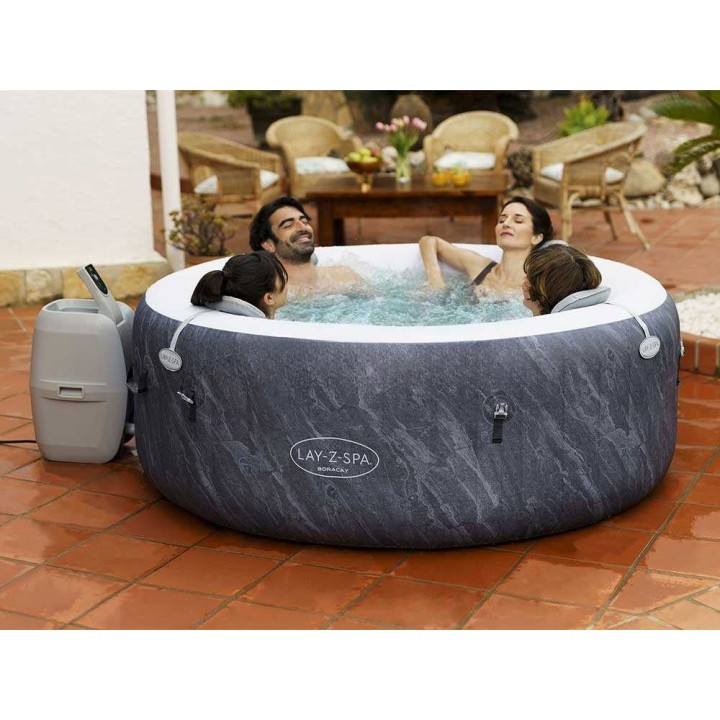 Bestway Lay-Z-Spa Boracay AirJet 60175 -kylpyallas, 180 × 180 × 66 cm, 120 AirJet-suutinta