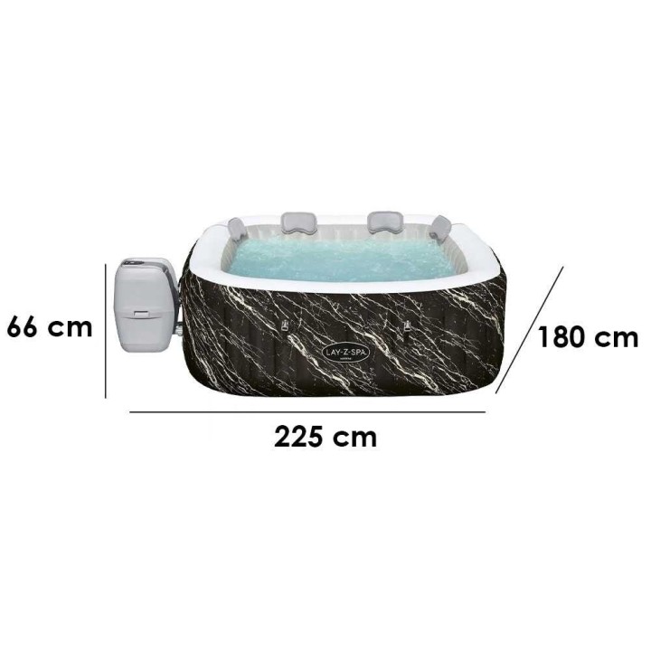 Bestway Lay-Z-Spa Hollywood AirJet 6001F poreallas, 180 × 180 × 66 cm, 5–6 henkilölle