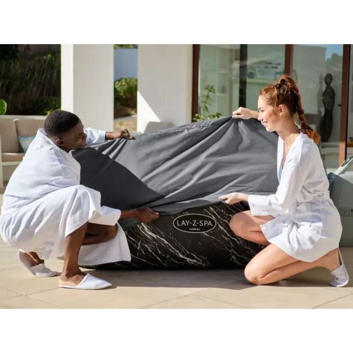 Bestway Lay-Z-Spa Hollywood AirJet 6001F poreallas, 180 × 180 × 66 cm, 5–6 henkilölle