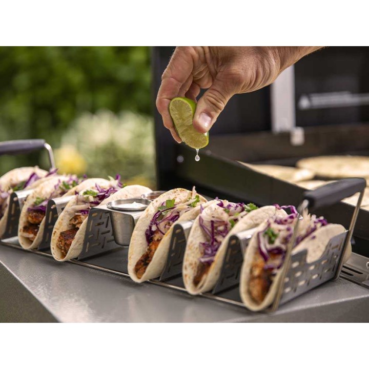 Weber Taco Rack 3400073 tacos-teline, 6 tacolle, ruostumaton teräs