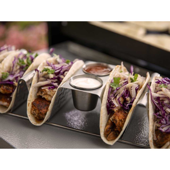 Weber Taco Rack 3400073 tacos-teline, 6 tacolle, ruostumaton teräs
