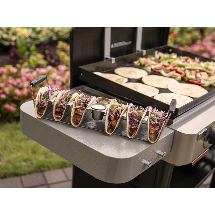 Weber Taco Rack 3400073 tacos-teline, 6 tacolle, ruostumaton teräs