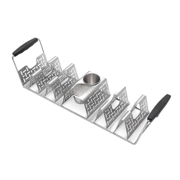 Weber Taco Rack 3400073 tacos-teline, 6 tacolle, ruostumaton teräs
