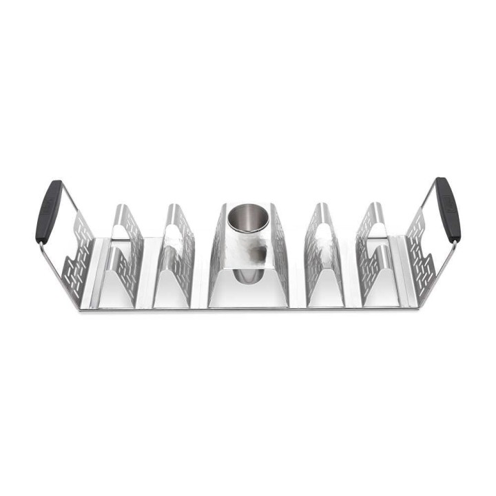 Weber Taco Rack 3400073 tacos-teline, 6 tacolle, ruostumaton teräs
