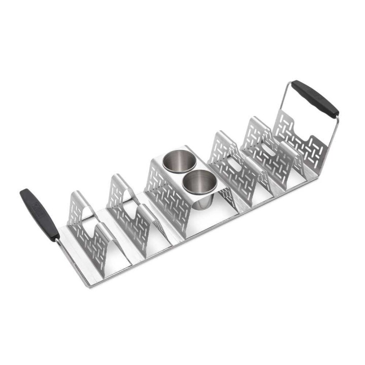 Weber Taco Rack 3400073 tacos-teline, 6 tacolle, ruostumaton teräs