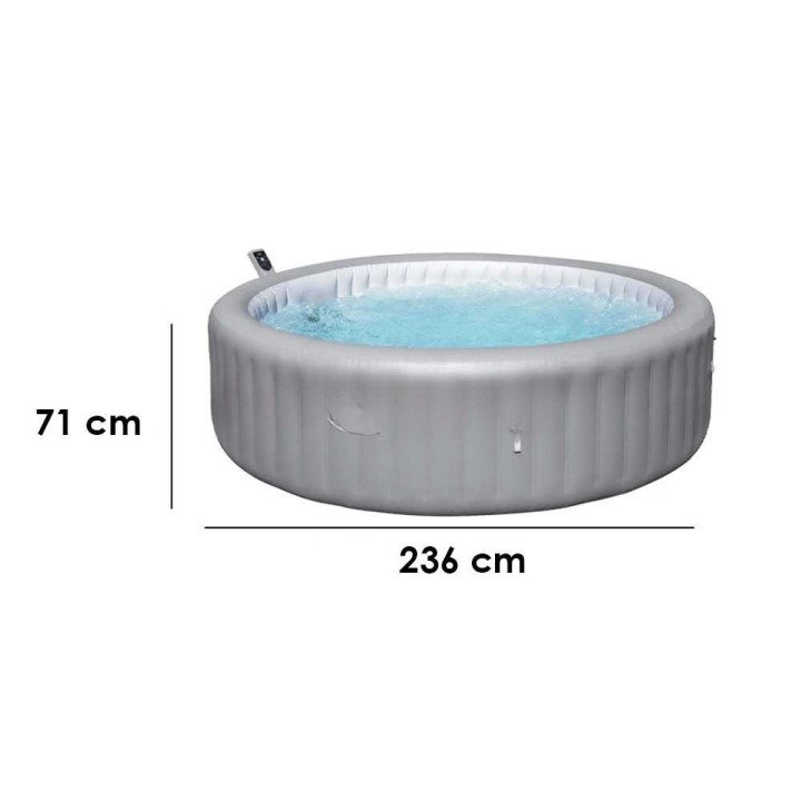 Bestway Lay-Z-Spa Hawaii AirJet 6001J -poreallas, 236 × 236 × 71 cm, 7–8 henkilöä
