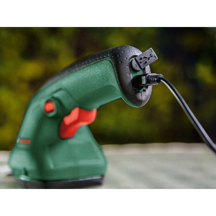 Bosch EasyShear akkuruohosakset, 3,6 V, 1,5 Ah, 8 ja 12 cm terät