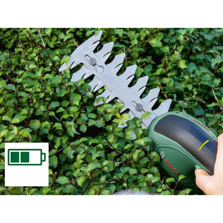 Bosch EasyShear akkuruohosakset, 3,6 V, 1,5 Ah, 8 ja 12 cm terät