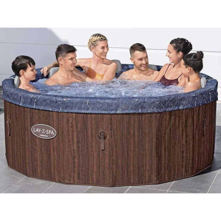 Bestway Lay-Z-Spa Toronto AirJet 6001W -poreallas, 190 × 190 × 70 cm, 5–6 henkilölle