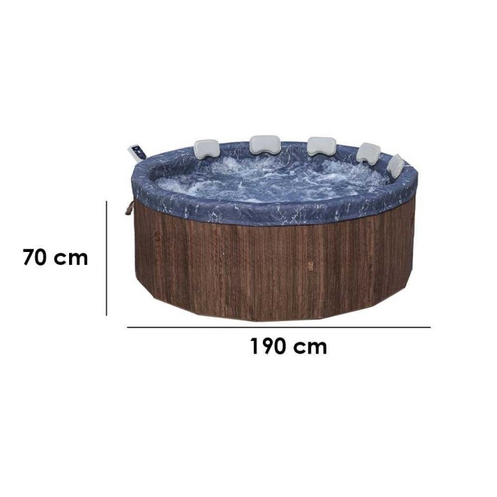 Bestway Lay-Z-Spa Toronto AirJet 6001W -poreallas, 190 × 190 × 70 cm, 5–6 henkilölle