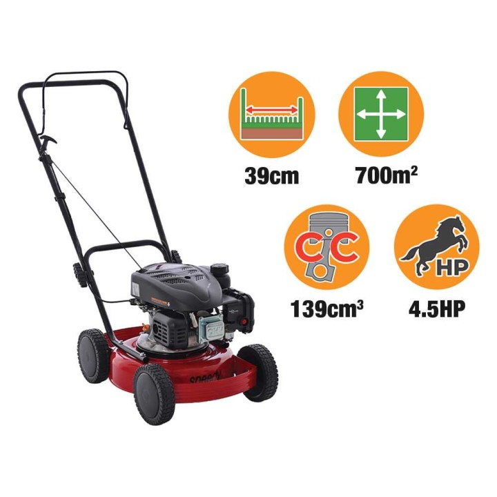 Speedy L bioleikkaava ruohonleikkuri, Loncin LC1P65FE, 139 cm³, 39 cm