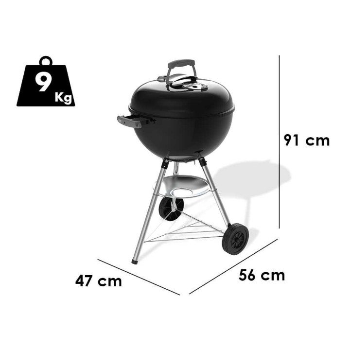 Weber Bar-B-Kettle 1502055 hiiligrilli, Ø 47 cm, 1 735 cm²