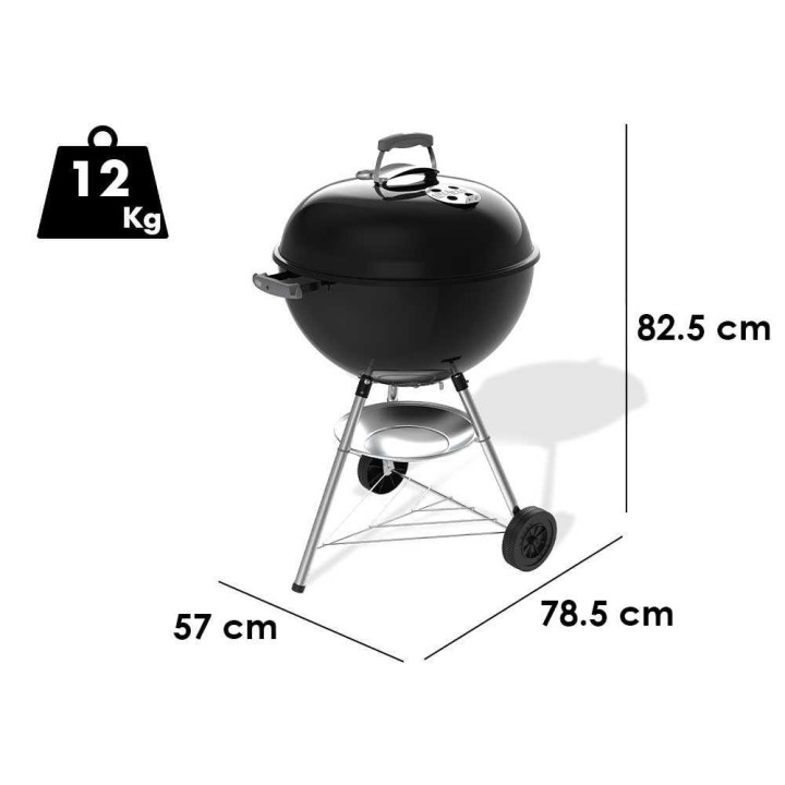 Weber Bar-B-Kettle 1502062 hiiligrilli, Ø 57 cm, 2 552 cm², kansi