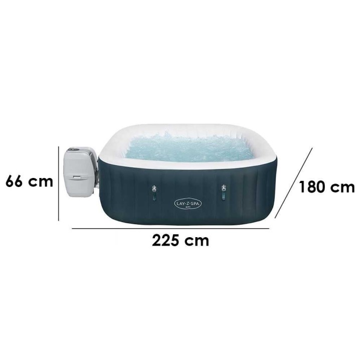Bestway Lay-Z-Spa Ibiza AirJet 6002U -poreallas, 180 × 180 × 66 cm, 4–6 henkilölle