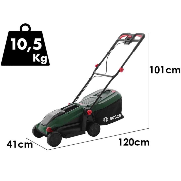 Bosch Rotak18V-32 akkuruohonleikkuri, 32 cm, 18 V/4 Ah