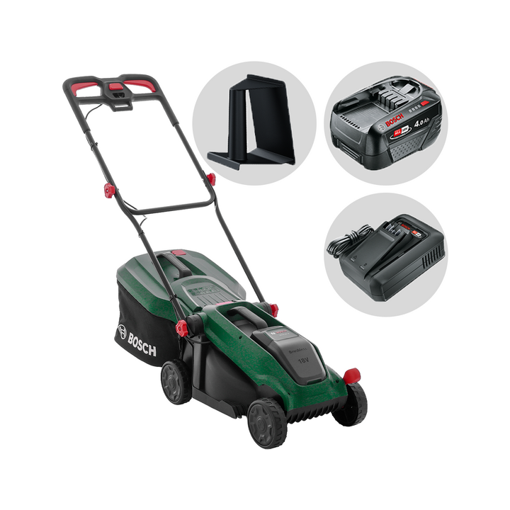 Bosch Rotak18V 34 akkuruohonleikkuri 18 V 4 Ah 34 cm