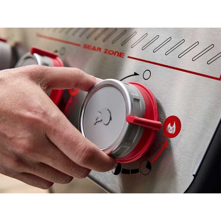 Weber Spirit E-435 kaasugrilli, 4 poltinta, 10,26 kW, sivukeitin