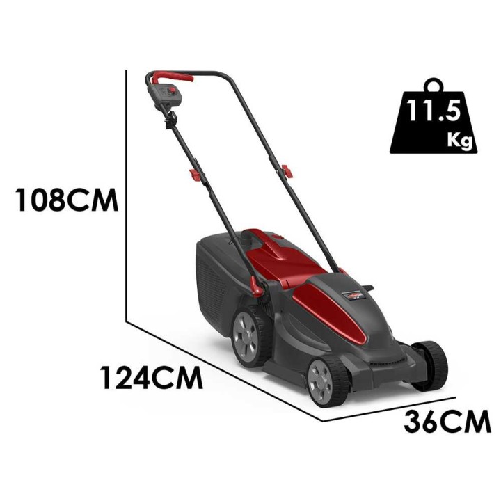 Castelgarden XE 36 sähköruohonleikkuri, 1 200 W, 34 cm, 35 l, 230 V