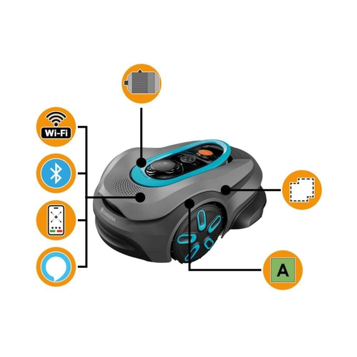 Gardena Smart SILENO Sense 600 robottiruohonleikkuri, 600 m², ilman rajakaapelia
