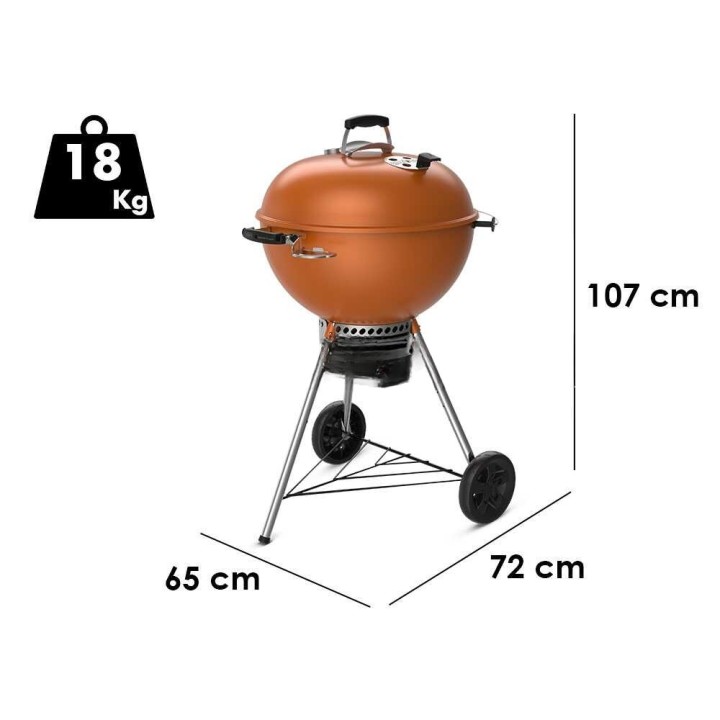 Weber Master-Touch GBS C-5755 Burnt Orange hiiligrilli, 57 cm