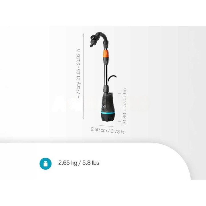 Gardena 2400 Comfort Automatic 18V P4A uppopumppu, 2 400 l/h, 18 V, 2,5 Ah