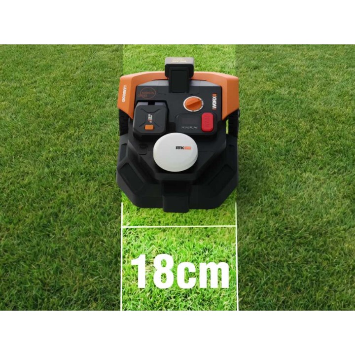 Worx Landroid Vision Cloud WR305E robottiruohonleikkuri, 500 m², 20 V, ilman rajakaapelia