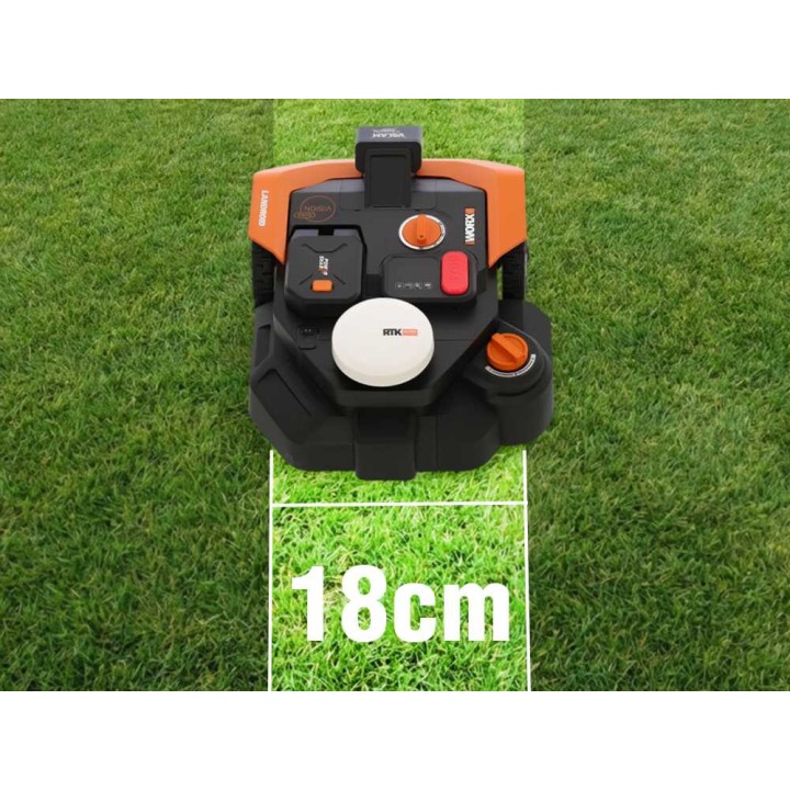 Worx Landroid Vision Cloud WR308E robottiruohonleikkuri, 800 m², 20 V, ilman rajakaapelia