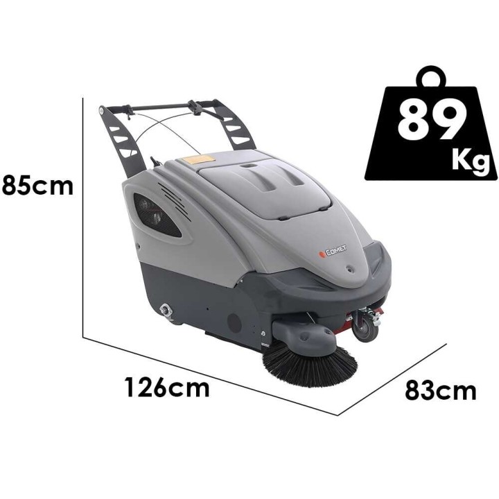 Comet CSW 900B akkukäyttöinen lakaisukone, 12 V, 88 cm, ilman akkua ja laturia