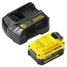 STANLEY SFMCB14M1 QW FATMAX V20 akkusarja 18 V 4 Ah pikalaturi