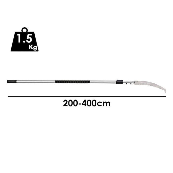 Vesco CA39 oksasaha teleskooppivarrella, 39 cm terä, 200–400 cm