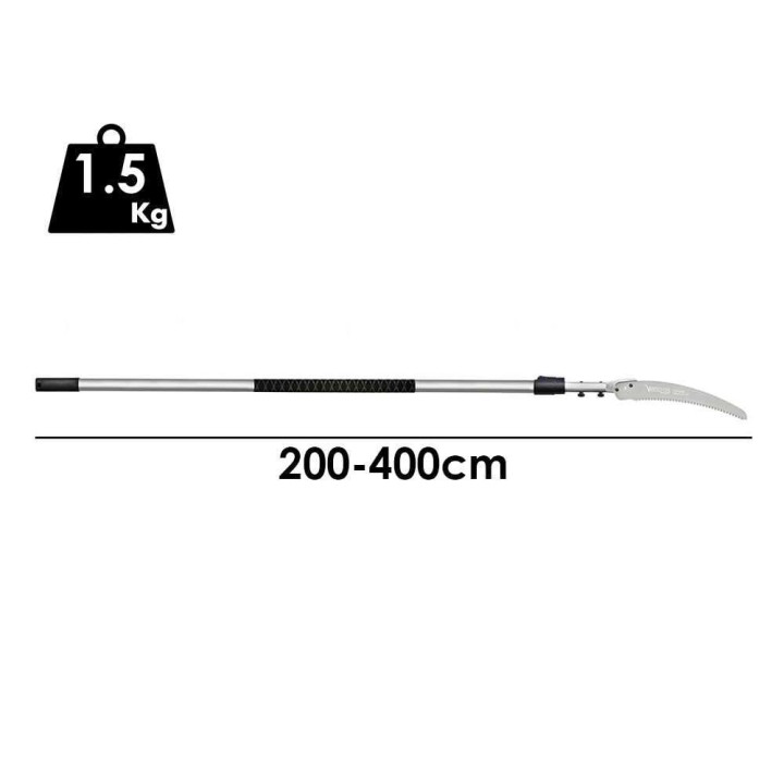 Vesco CA33 teleskooppisaha oksille, 200–400 cm, 33 cm:n kaareva terä