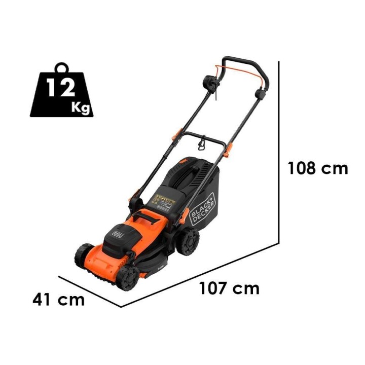 Black & Decker BEMWP340-QS sähköruohonleikkuri, 1 400 W, 34 cm, 230 V