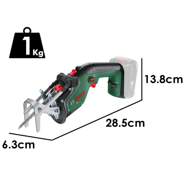 Bosch KEO akkukäyttöinen oksasaha, 18 V, 150 mm, ilman akkua ja laturia