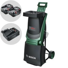 Bosch UniversalShredder akkukäyttöinen oksasilppuri 36 V 2 18 V 4 Ah