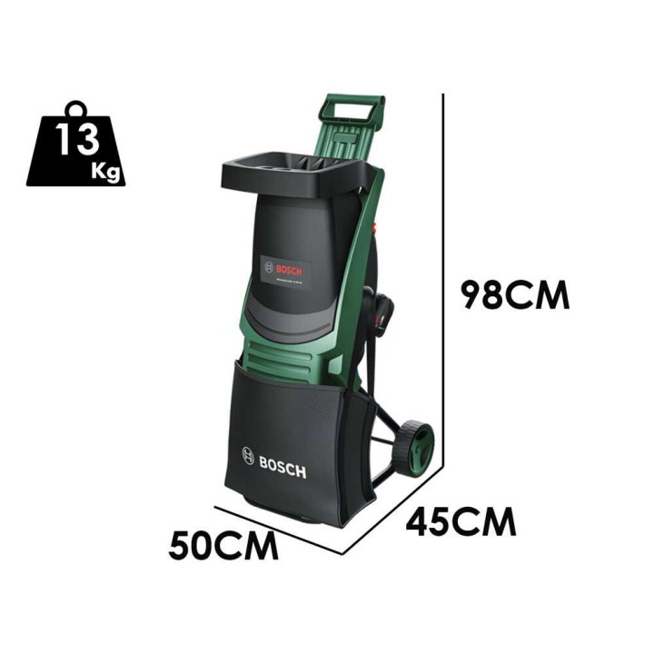 Bosch UniversalShredder akkukäyttöinen oksasilppuri, 36 V, 2 × 18 V/4 Ah