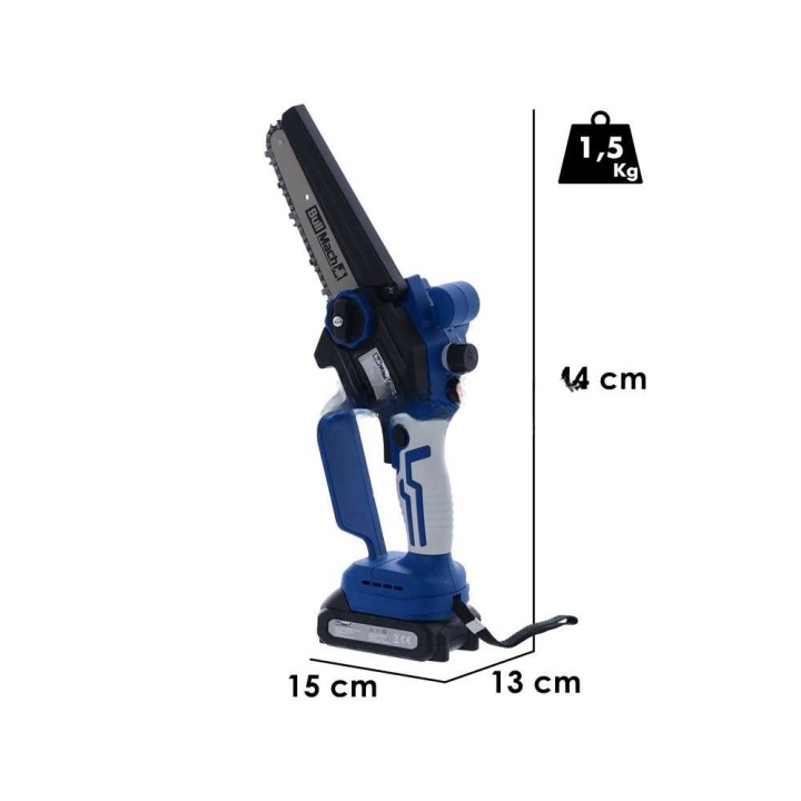 BullMach AION 10 akkukäyttöinen oksasaha, 500 W, 2 × 21 V 2 Ah