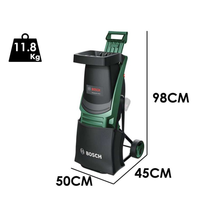 Bosch UniversalShredder biotriturattori, 36 V, 25 mm, ilman akkuja ja laturia