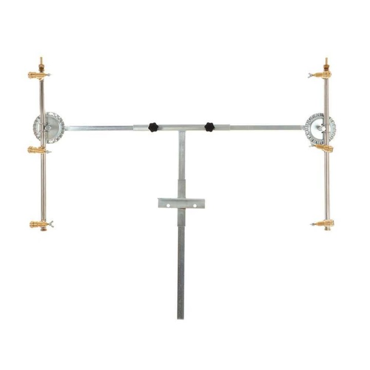 Ruostumattomat ruiskutusvarret 3+3, messinkiset perhosruiskut, 70 cm