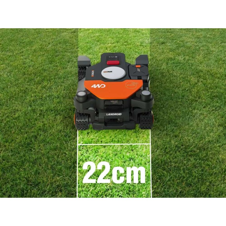 Worx Landroid Vision Cloud WR341E robottiruohonleikkuri, 4WD, 1 000 m², ilman rajalankaa