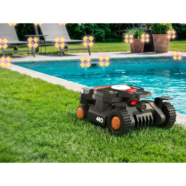 Worx Landroid Vision Cloud WR341E robottiruohonleikkuri, 4WD, 1 000 m², ilman rajalankaa