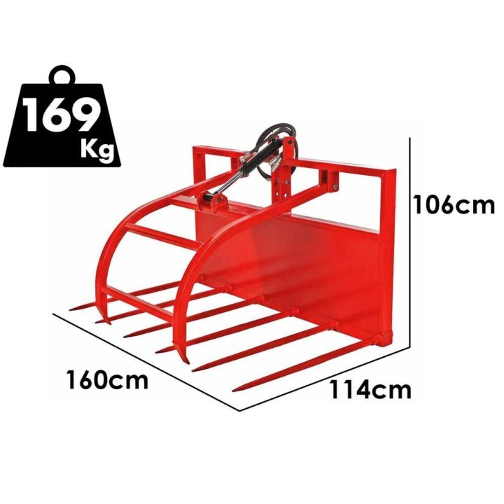 M160 risunkerääjä traktoriin, 700 kg, 150 cm, vaihdettavat kärjet