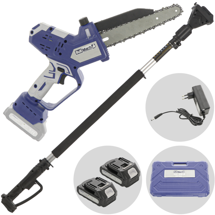 BullMach AION 20 akkukäyttöinen oksasaha teleskooppivarsi 130 200 cm 2 21 V 2 Ah