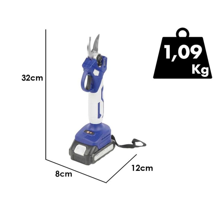 BullMach DIVIANE 25 akkukäyttöiset oksasakset, 2 × 21 V, teleskooppivarsi 130–200 cm