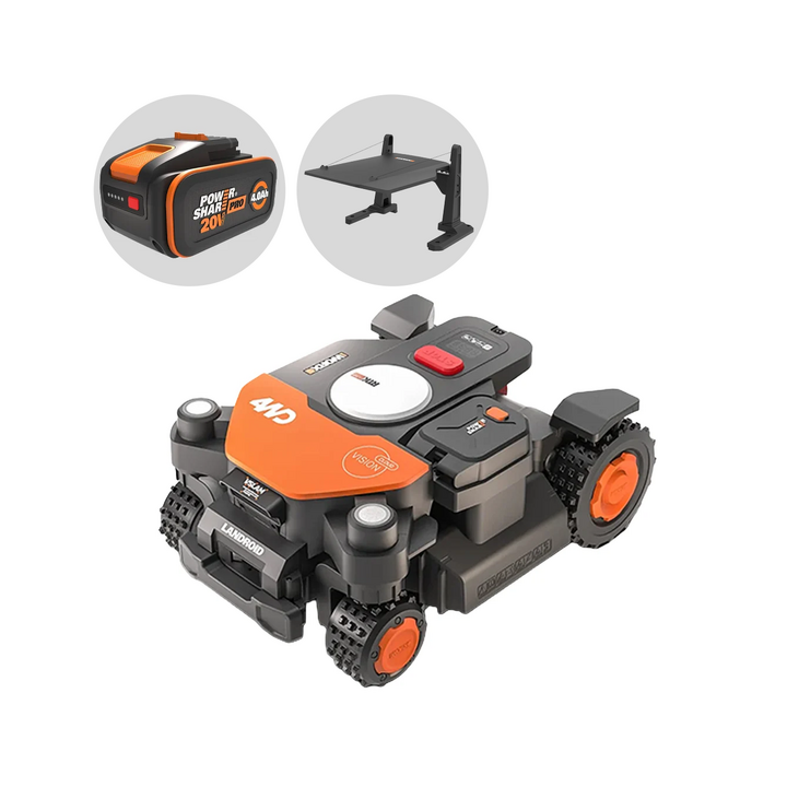 Worx Landroid Vision Cloud WR340E robottiruohonleikkuri 4WD 600 m ilman rajakaapelia